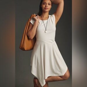 Anthropologie Daily Practice Short Sleeve Asymmetrical Midi Dress Athleisure 2X